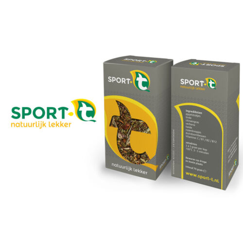 Sport-Thee verpakking & logo